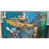Image 2 : 65 X 25 INCH ABSTRACT PAINTING ON CANVAS