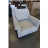 Image 1 : STRUCTUBE MID CENTURY STYLE GREY UPHOLSTERED ARMCHAIR