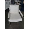 Image 1 : WHITE STEEL FRAME ACCENT CHAIR