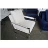 Image 2 : WHITE STEEL FRAME ACCENT CHAIR