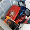 Image 2 : Bin of various phones and headsets including vintage rotary