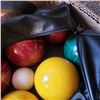 Image 2 : AS NEW HATAWAY MISMATCHED BOCCE BALL SET 3RED, 1 BLUE, 2 YELLOW AND 2GREEN