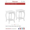 Image 1 : COSTWAY SET OF 2 ACCENT SIDE TABLES - RETAIL $122.95