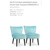 Image 1 : COSTWAY SET OF 2 ARMLESS ACCENT CHAIRS TURQUOISE RETAIL $264.44
