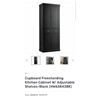 Image 1 : COSTWAY BLACK CUPBOARD FREESTANDING CABINET RETAIL $448.84