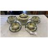 Image 1 : LOT OF ROYAL WORCESTER "BESSBOROUGHH" TEA SET-TEAPOT AND LID WITH 4CUPS AND SAUCERS