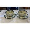 Image 2 : LOT OF ROYAL WORCESTER "BESSBOROUGHH" TEA SET-TEAPOT AND LID WITH 4CUPS AND SAUCERS