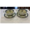 Image 3 : LOT OF ROYAL WORCESTER "BESSBOROUGHH" TEA SET-TEAPOT AND LID WITH 4CUPS AND SAUCERS