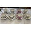 Image 1 : 8 ASSORTED CUPS AND SAUCERS - COLCLOUGH AND ROYAL OSBORNE - 1 MIX MATCH CUP/SAUCER