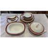 Image 1 : AYNSLEY DURHAM PATTERN CHINA - 20 PIECES INCLUDES GRAVY BOAT, LIDDED TUREEN, 2 SERVING BOWLS AND PLA