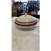 Image 4 : AYNSLEY DURHAM PATTERN CHINA - 20 PIECES INCLUDES GRAVY BOAT, LIDDED TUREEN, 2 SERVING BOWLS AND PLA