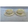 Image 2 : 4 BELLEEK IRELAND CHINA NEPTUNE SHELL FEET CUPS AND SAUCERS, AND TOY SHELL CREAM AND SUGAR