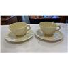 Image 2 : 4 BELLEEK IRELAND CHINA NEPTUNE SHELL FEET CUPS AND SAUCERS, AND TOY SHELL CREAM AND SUGAR
