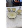 Image 1 : BELLEEK IRELAND CHINA  NEPTUNE CUP AND SAUCE, 2 SIDE PLATES, AND CREAM AND SUGAR