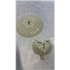 Image 4 : BELLEEK IRELAND CHINA  NEPTUNE CUP AND SAUCE, 2 SIDE PLATES, AND CREAM AND SUGAR