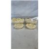 Image 2 : 2 BELLEEK IRELAND CHINA SHELL CANDY DISHES AND 2 SHELL SALT DISHES