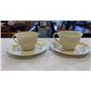Image 2 : 5 BELLEEK IRELAND CHINA CLAM SHELL CUPS AND SAUCERS, 4 SIDE PLATES, AND DINNER PLATE