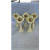 Image 1 : 5 BELLEEK IRELAND CHINA TRUMPET FLOWER VASES