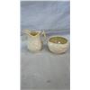 Image 2 : 2 SETS OF BELLEEK IRELAND CHINA LILY CREAM AND SUGARS