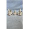 Image 1 : 3 BELLEEK IRELAND CHINA SWAN CREAMERS