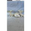 Image 1 : 2 BELLEEK IRELAND CHINA CORNUCOPIA VASES AND EGG EMBOSSED W/ DASIES