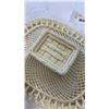 Image 8 : 2 BELLEEK IRELAND CHINA WOVEN TWO HANDLED BASKET LATTICE WORK FORAL