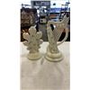 Image 1 : BELLEEK IRELAND CHINA HARP SHAMROCK FIGURINE AND SHAMROCK VASE