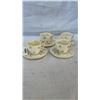 Image 1 : 4 BELLEEK IRELAND CHINA HARP SHAMROCK CUPS AND SAUCERS