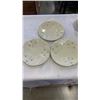 Image 8 : 21 PIECES BELLEEK IRELAND CHINA HARP SHAMROCK PLATES - 1  9.5" PLATES, 3  8" PLATES, 1  7" PLATES, 1