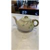 Image 2 : BELLEEK IRELAND CHINA SHAMROCK BASKETWEAVE TEAPOT W/ LID, AND 2 CUPS AND SAUCERS
