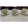 Image 8 : 7 BELLEEK IRELAND CHINA SHAMROCK BASKETWEAVE CUPS AND SAUCERS