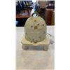 Image 2 : BELLEEK IRELAND CHINA SHAMROCK LIDDED HONEY POT AND 2 LIDDED DISHES