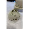 Image 5 : BELLEEK IRELAND CHINA SHAMROCK LIDDED HONEY POT AND 2 LIDDED DISHES