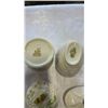 Image 9 : BELLEEK IRELAND CHINA SHAMROCK LIDDED HONEY POT AND 2 LIDDED DISHES