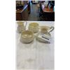 Image 1 : BELLEEK IRELAND CHINA LOTUS CREAM AND SUGAR AND COLLECTORS SOCIETY LTD EDITION CREAM AND SUGAR