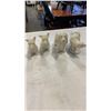 Image 1 : 4 BELLEEK IRELAND CHINA FIGURINES - IRISH SETTER, 2 SCOTTISH TERRIERS, AND POLAR BEAR