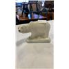 Image 2 : 4 BELLEEK IRELAND CHINA FIGURINES - IRISH SETTER, 2 SCOTTISH TERRIERS, AND POLAR BEAR