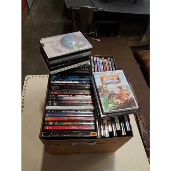 BOX OF DVDS