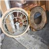 Image 1 : Large Roman numeral clock and beveled mirror