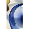 Image 3 : LARGE AMBER VASE AND BLUE BOWL