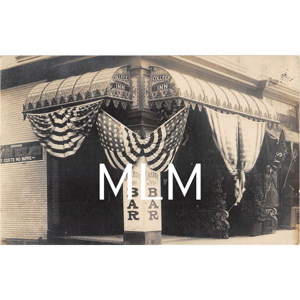 College Inn Bar Beer Sign Milwaukee, Wisconsin Photo Postcard