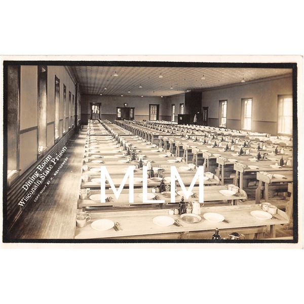 Dining Room Wisconsin State Prison Interior Waupun Photo Postcard
