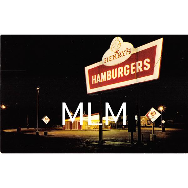 Henry's Hamburgers St. Joseph, MO/Atchison, KS Advertising Postcard