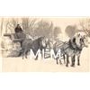 Image 1 : Horses in Snow Pulling Equipment Danville, Vermont Photo Postcard