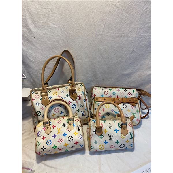 5 handbags Louis Vuitton some have tags inside some need repair and cleaning