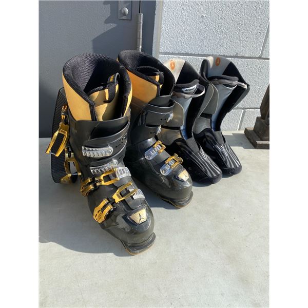 Ski boots and inserts size not stated