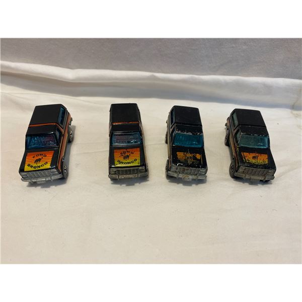 4 hot wheels broncos