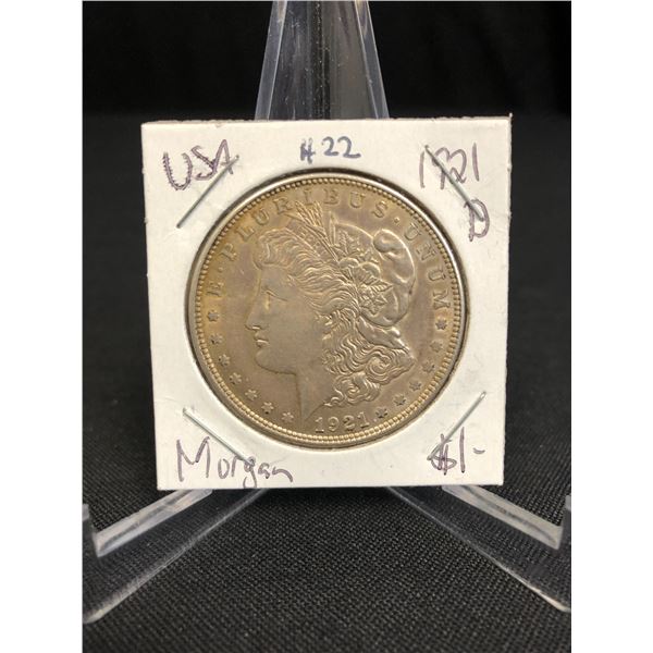 1921 D  MORGAN SILVER DOLLAR  .900 SILVER