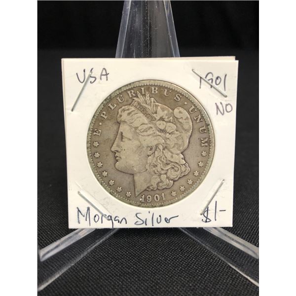 1901 MORGAN SILVER DOLLAR .900 SILVER