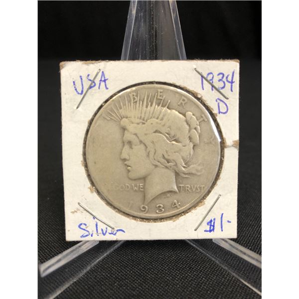 1934 PEACE DOLLAR .900 SILVER